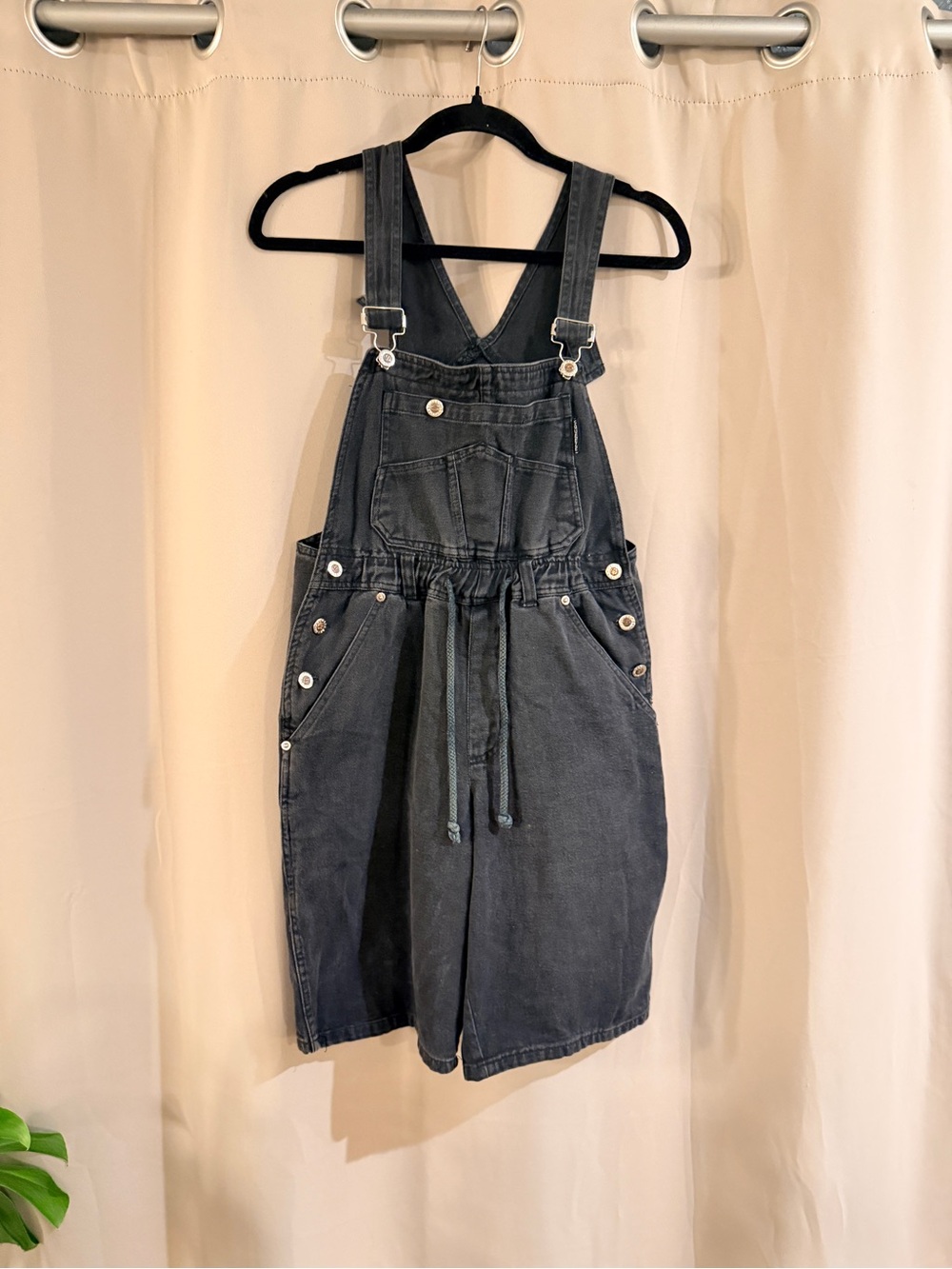 Not So Normal  Black Denim Overall